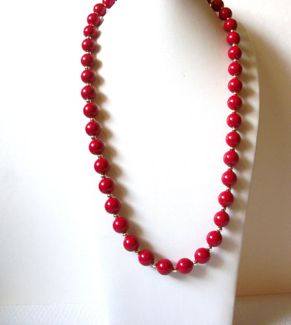 Retro Vivid Red Gold Necklace 90320