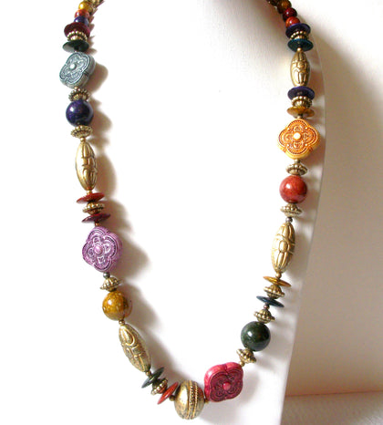 Bohemian Earthy Long Necklace 90320