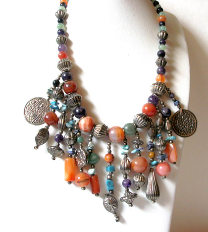 Vintage Ethnic Stone Necklace 90420
