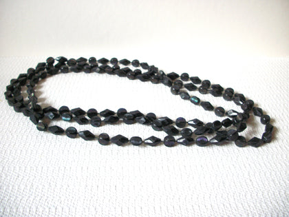 Retro 72 inch Long Charcol Necklace 90420