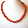 Retro Pumpkin Orange Glass Necklace 90520