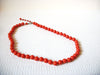 Retro Pumpkin Orange Glass Necklace 90520