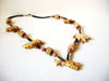 African Carved Wood Animals Necklace 90520