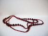 Retro Dark Red Translucent Glass Necklace 90620