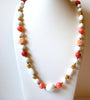 Retro Gold White Necklace 90620