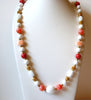 Retro Gold White Necklace 90620