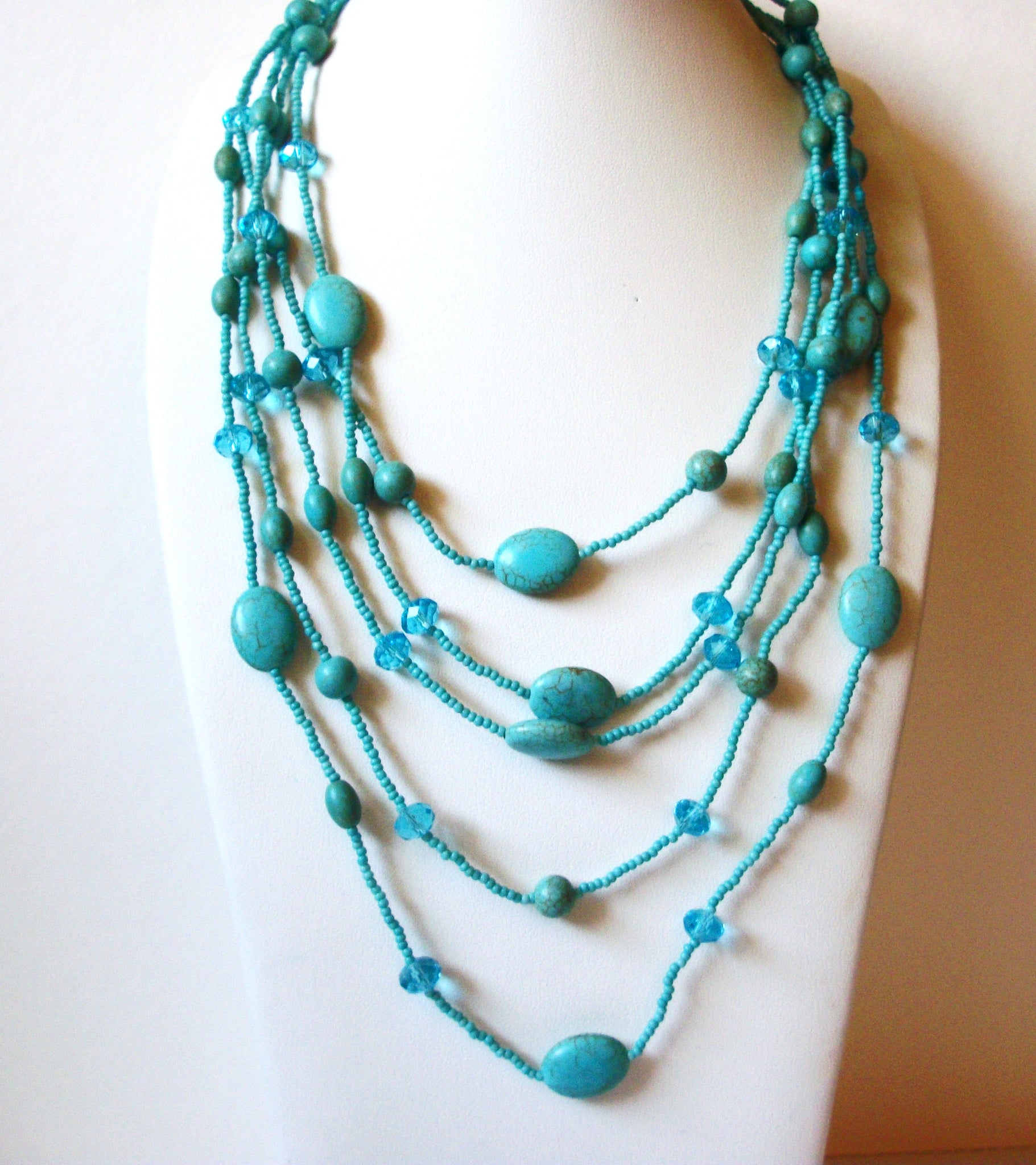 Bohemian Turquoise Stone Necklace 90620