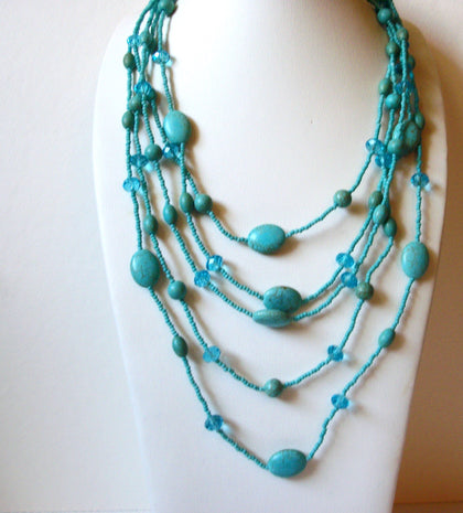 Bohemian Turquoise Stone Necklace 90620