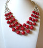 Retro Red Silver Necklace 90620