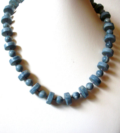 SARAH COV Blue Lucite Necklace 90720