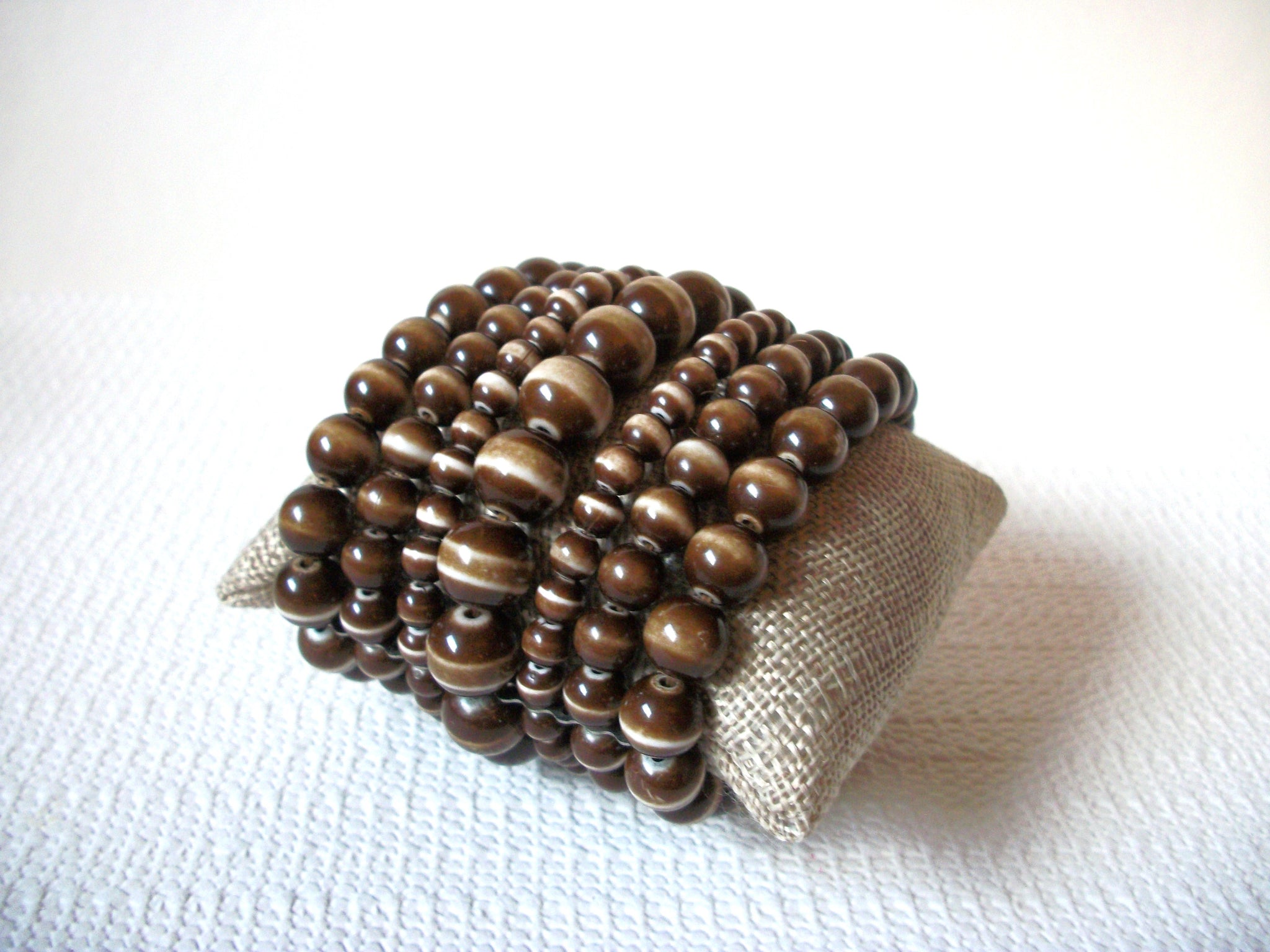 Retro Brown Tan Chunky Bracelet 90720