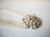 Vintage Glass Pearl Rhinestones Necklace 90720