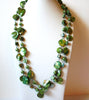 Vintage Green Shell Necklace 90820