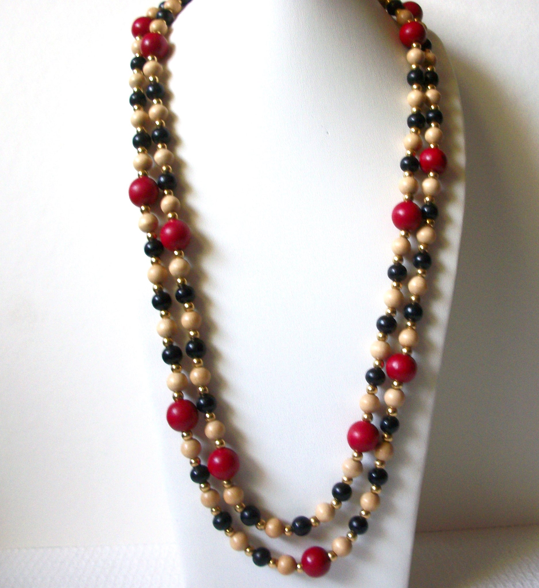 Bohemian Wood Beads Necklace 90920