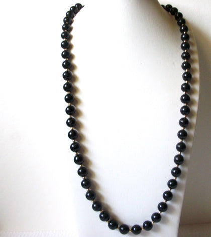Retro Black Gold Long Necklace 90920