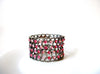 Retro Massive Pink Rhinestones Cuff Bracelet 91020