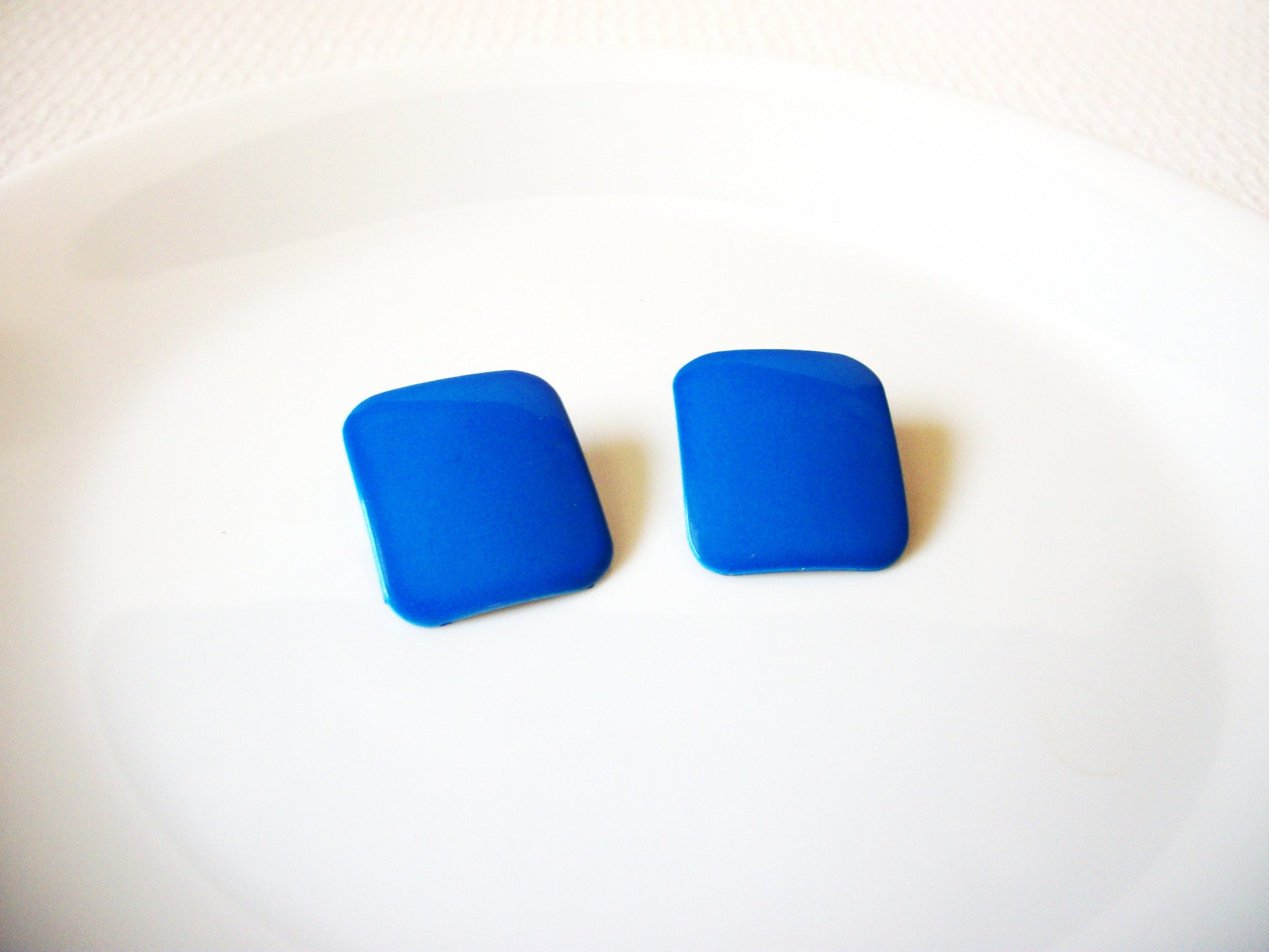 Retro Blue Square Earrings 91020