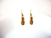 Vintage Brass Cat Earrings 91020