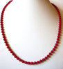 Vintage Red Czech Glass Necklace 91020