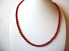 Vintage Red Czech Glass Necklace 91020