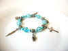 Retro Blue Silver Glass Bracelet 91020