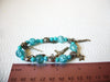 Retro Blue Silver Glass Bracelet 91020