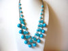 Retro Silver Blue Necklace 91020