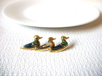 Vintage Rhinestone Duck Brooch Pin 91120