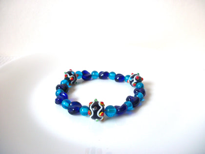 Retro Lamp Work Blue Glass Bracelet 91120