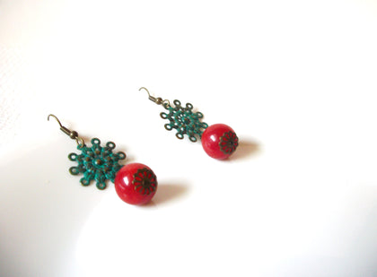 Retro Patina Glass Earrings 91120