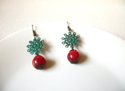 Retro Patina Glass Earrings 91120