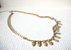 Vintage Gold Clear Rhinestone Necklace 91220