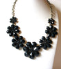 Retro Black Flower Necklace 91220