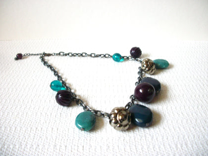 Retro Silver Blue Necklace 91420