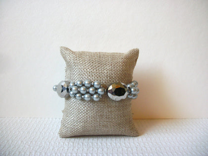 Retro Silver Grey Glass Bracelet 91420