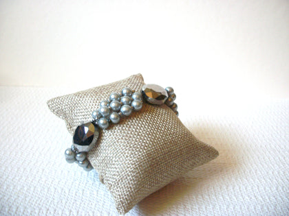 Retro Silver Grey Glass Bracelet 91420
