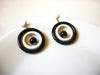 Retro Black White Earrings 91320