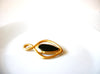 Vintage Gold Black Brooch Pin 91320