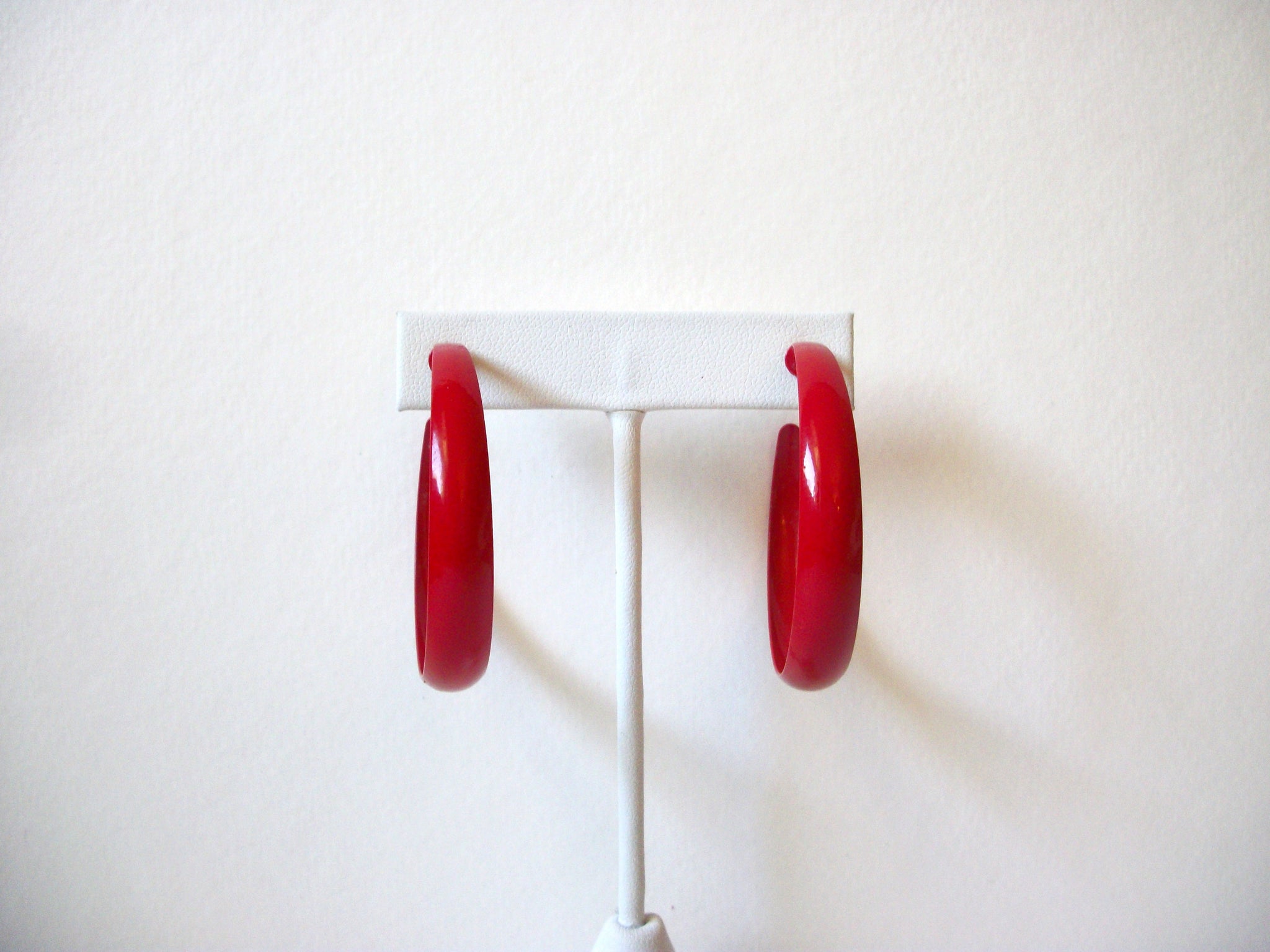 Red Big red Hoop Earrings 91320