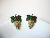 Vintage Bronze Grape Earrings 91320