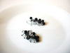 Retro Clear Black Glass Grape Earrings 91320