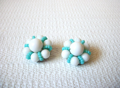 Vintage 1950s HONGKONG Cluster Earrings 91320