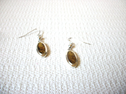 Retro Paua Abalone Silver Toned Dangle Earrings 91420