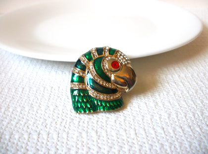 Vintage Exotic Bird Rhinestones Brooch Pin 91420