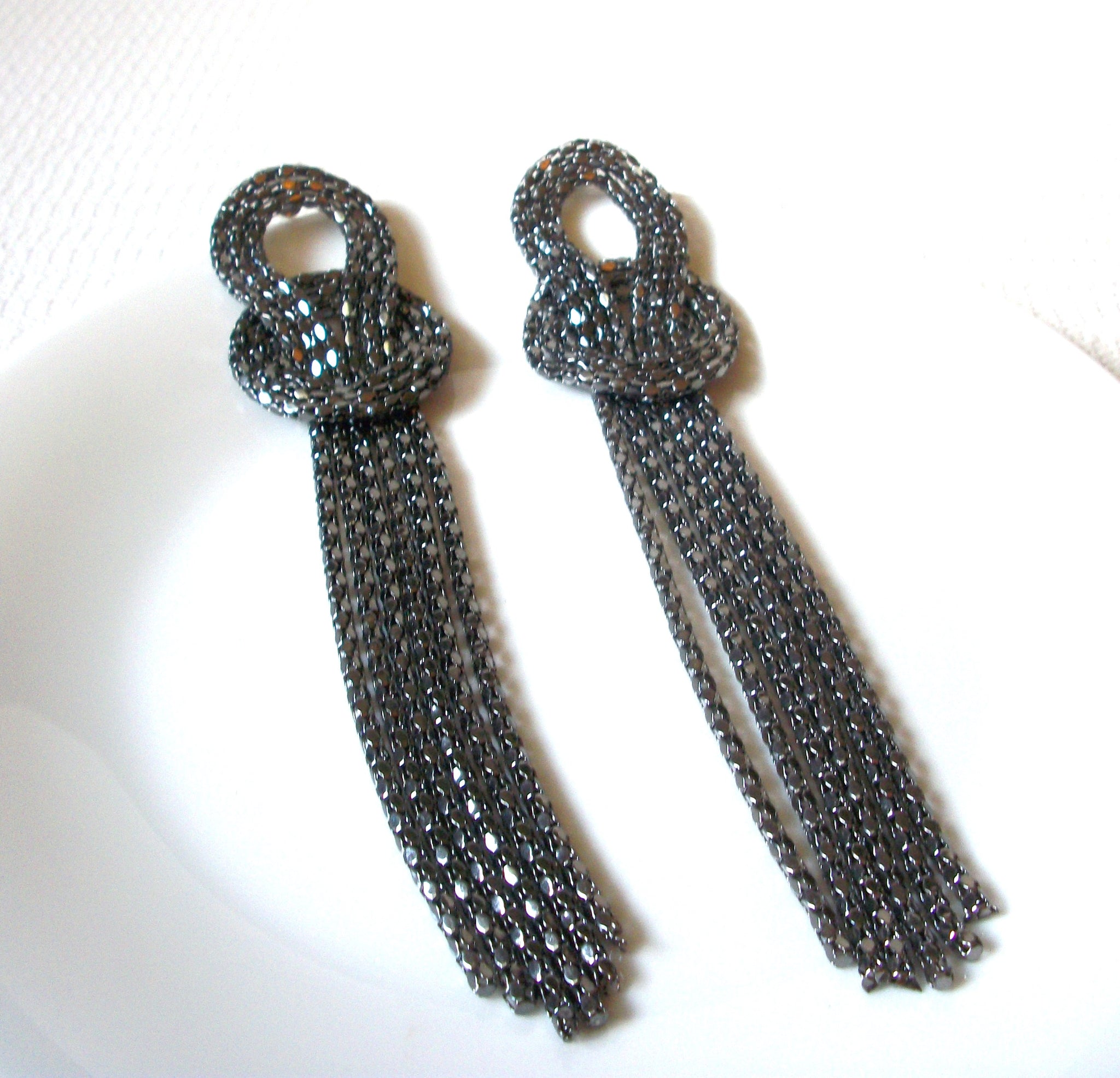 Retro 6 Inch Long Metal Earrings 91420