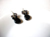 Retro Black Grey Glass Earrings 91420