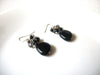 Retro Black Grey Glass Earrings 91420