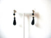 Retro Black Glass Earrings 91420