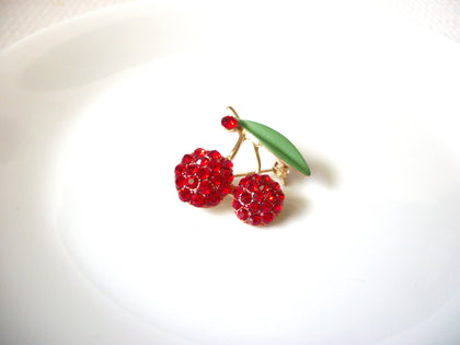 Retro Rhinestone Cherry Brooch Pin 91520