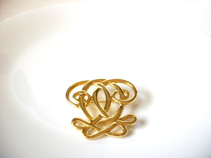 Vintage Gold Toned Celtic Brooch Pin 91520